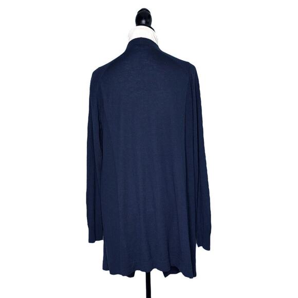 Vince Drape Merino Wool Open Cardigan Navy Blue Size Large - Picture 8 of 8